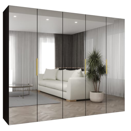 Szafa uchylna otwierana MARBELLA 3 250 wys. 202 cm Czarny + u. Złoty