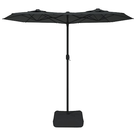 vidaXL Podwójny parasol ogrodowy, antracytowy, 316x145 cm