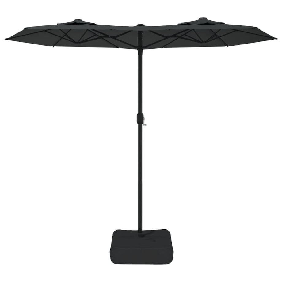 vidaXL Podwójny parasol ogrodowy, antracytowy, 316x145 cm
