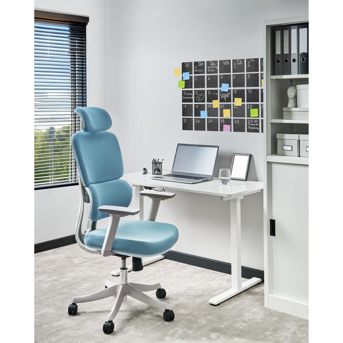 Fotel biurowy Obrotowy VISCOUNT Niebieski