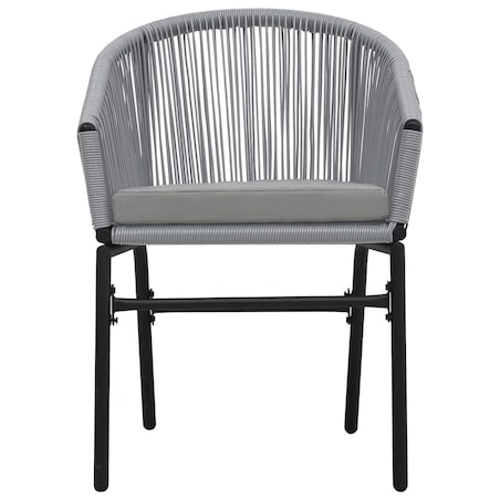 vidaXL Krzesła ogrodowe, 2 szt., antracytowe, rattan PE