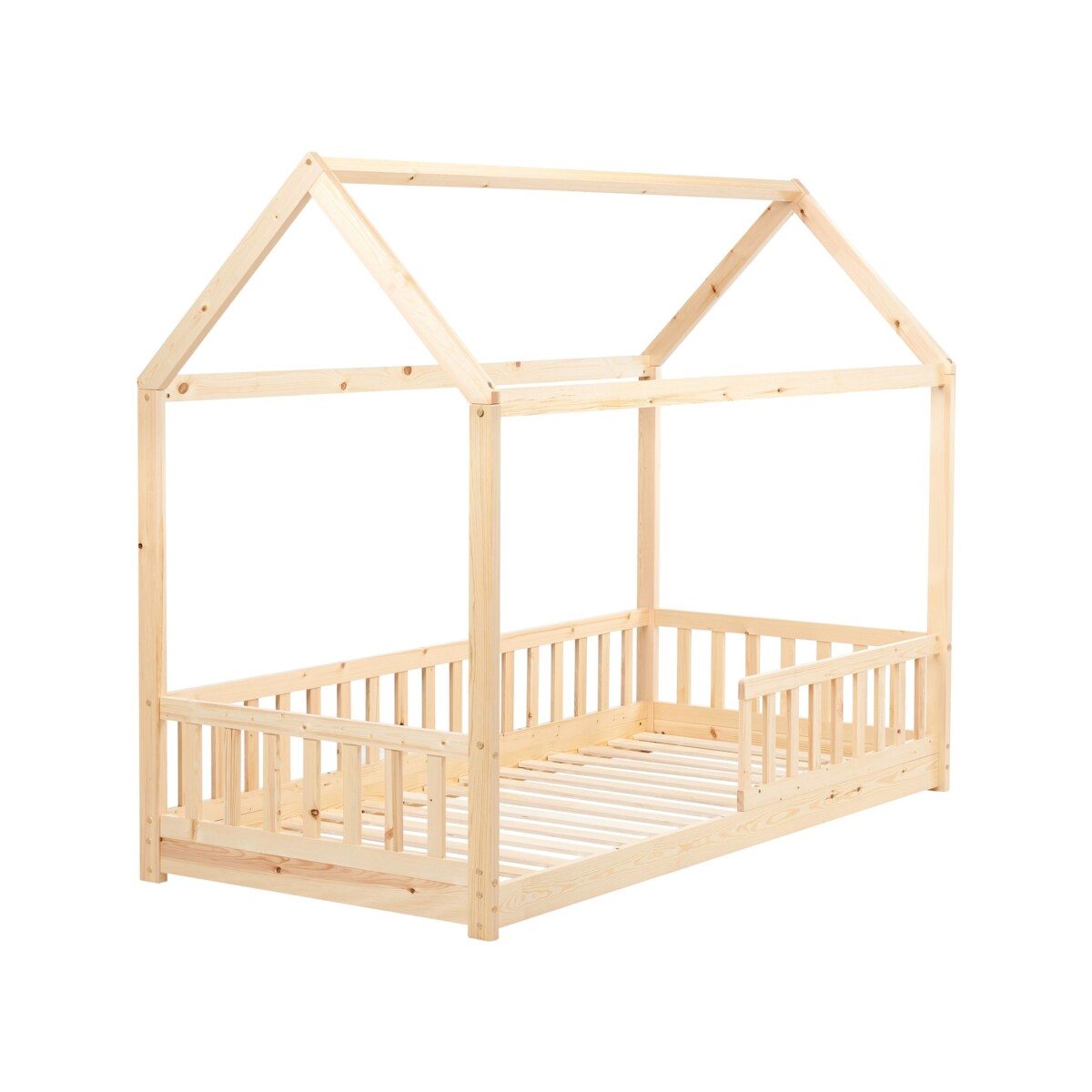 Łóżko Drewno sosnowe COSSAYE 90 x 200 cm Jasne drewno