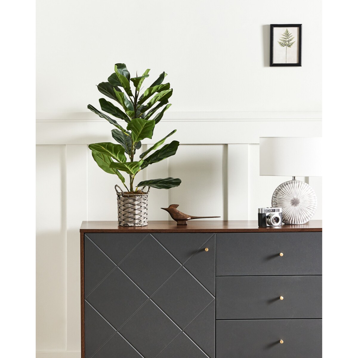 Sztuczna roślina FIDDLE LEAF TREE 72 cm Zielony