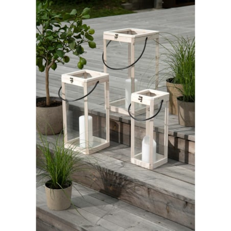 3 szt. LAMPION W STYLU SKANDYNAWSKIM szary