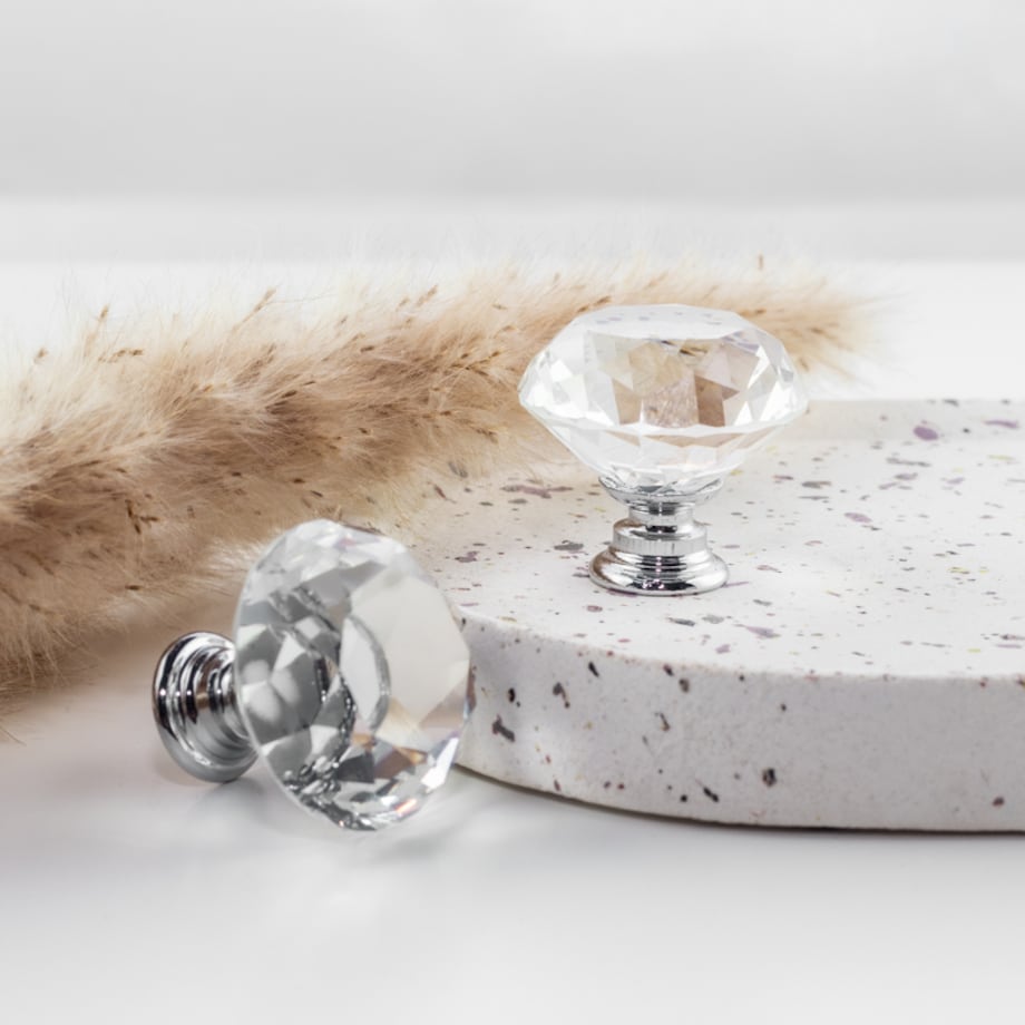 Gałka meblowa uchwyt meblowy kryształowa diamentowa glamour 31mm