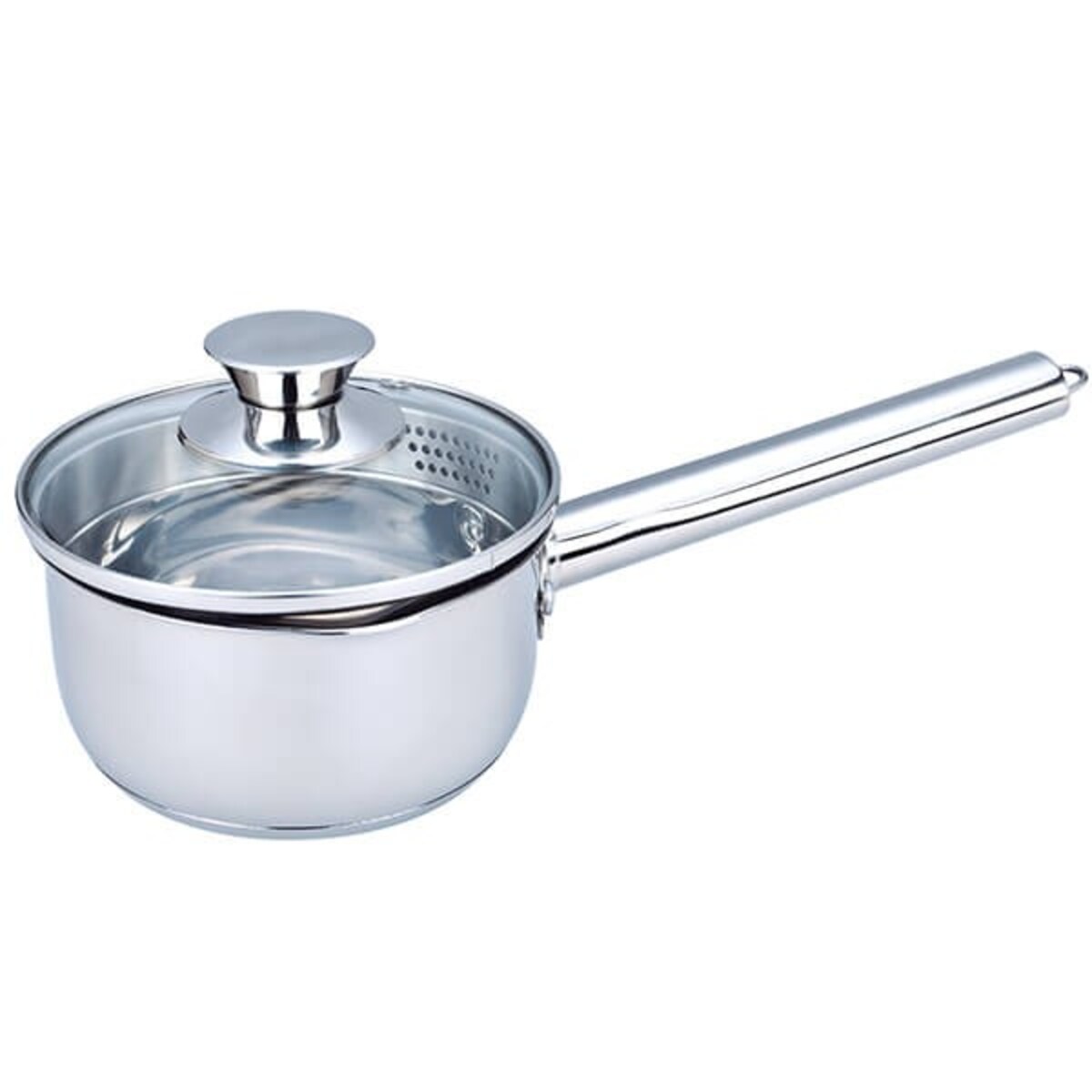 Rondel stalowy z pokrywką na indukcję gaz mały 14cm 1.0L MAESTRO