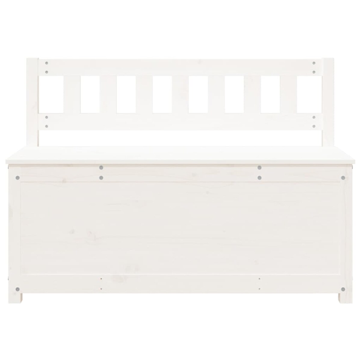 vidaXL Ławka, biała, 110x41x76,5 cm, lite drewno sosnowe