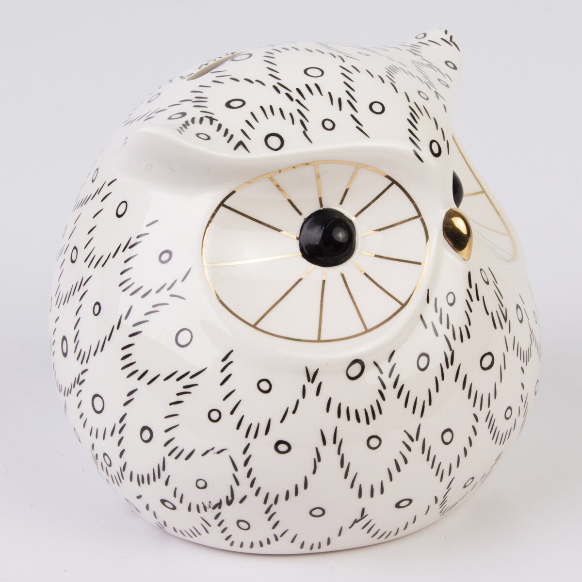 Skarbonka ceramiczna - 11,5x12,5x12,5 cm SOWA