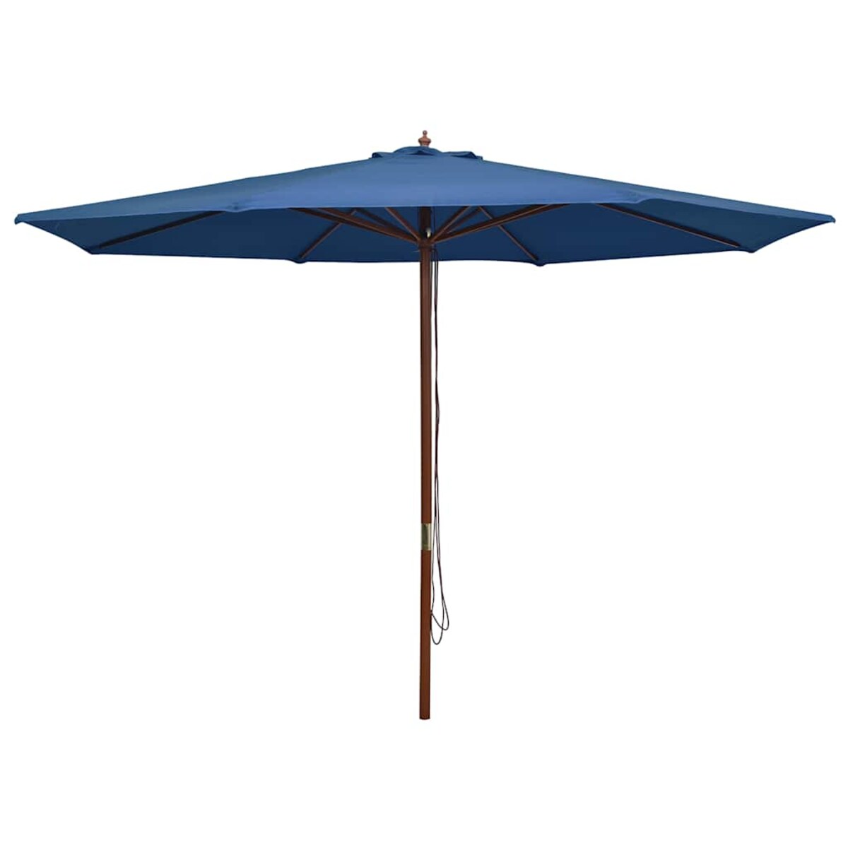 vidaXL Parasol ogrodowy na drewnianym słupku, 350 cm, niebieski