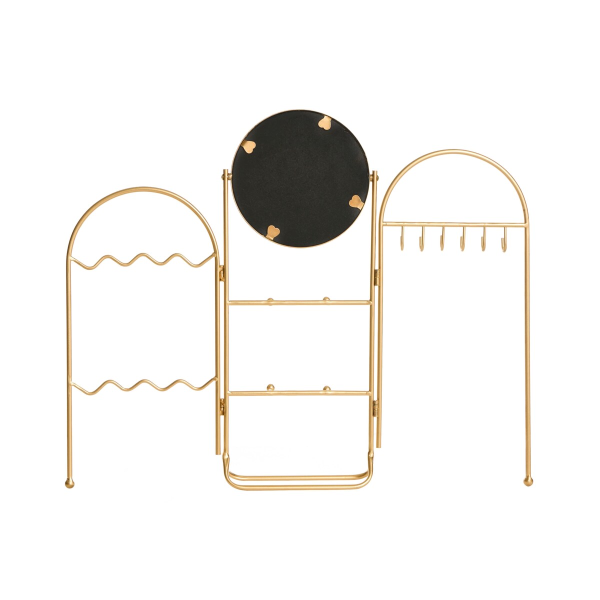 Stojak na biżuterię z lusterkiem PIROU Złoty