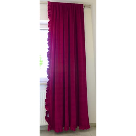 Zasłona Na Okno Okna Z Falbanką Do Salonu Sypialni 150X250 Cm Burgund