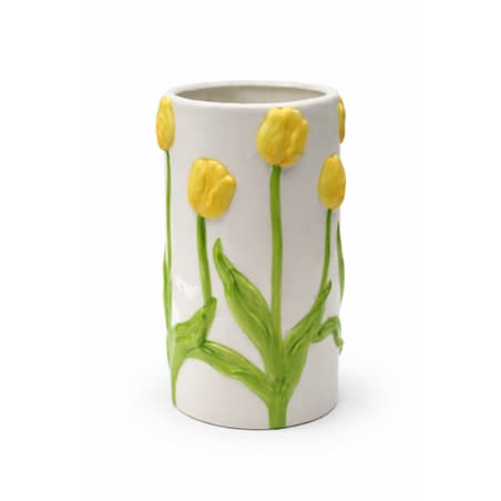 Wazon ceramiczny z tulipanami 22x11,5x11,5 cm TULIPANO żółte