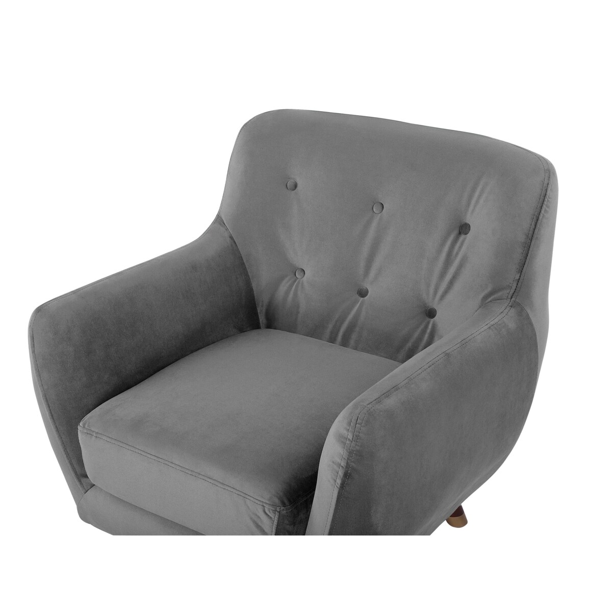 Fotel welurowy szary BODO