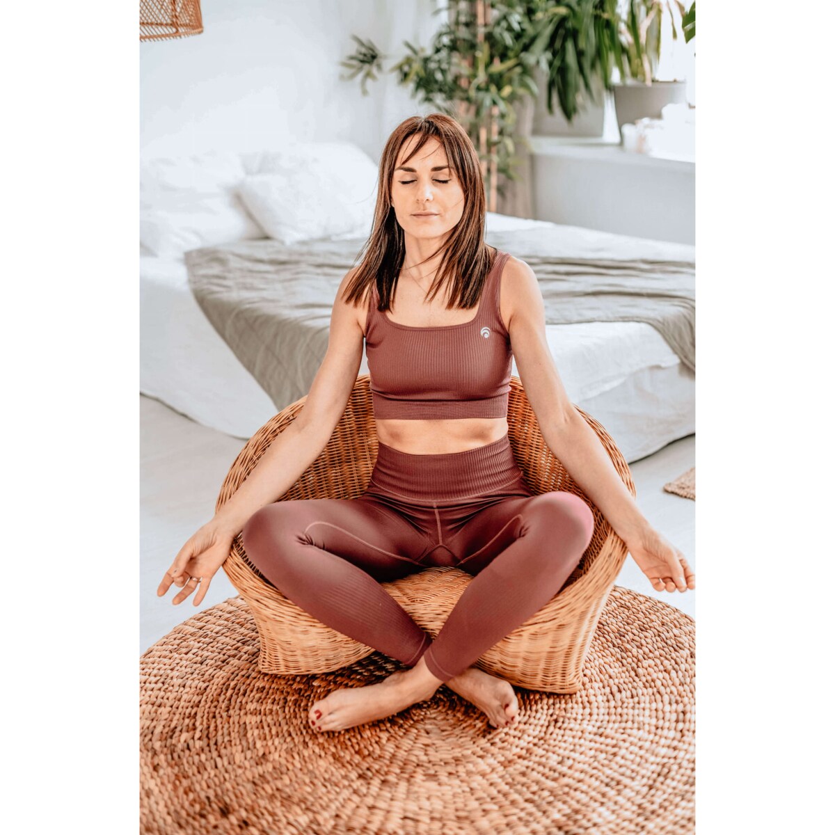 KRZESŁO DO JOGI INDIANA SZARY