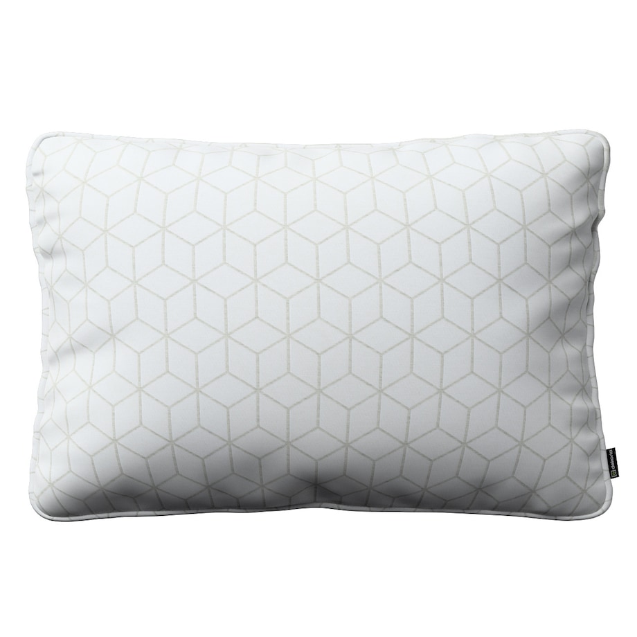 Poszewka Gabi na poduszkę prostokątna 60x40 wzór sześcianów na białym tle