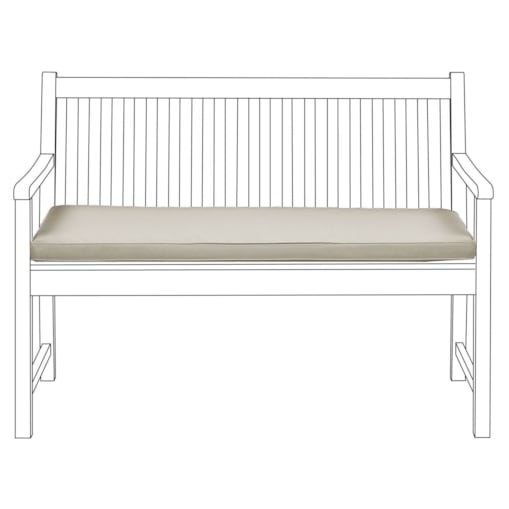 Poduszka na ławkę ogrodową VIVARA 112 x 54 cm Beżowy
