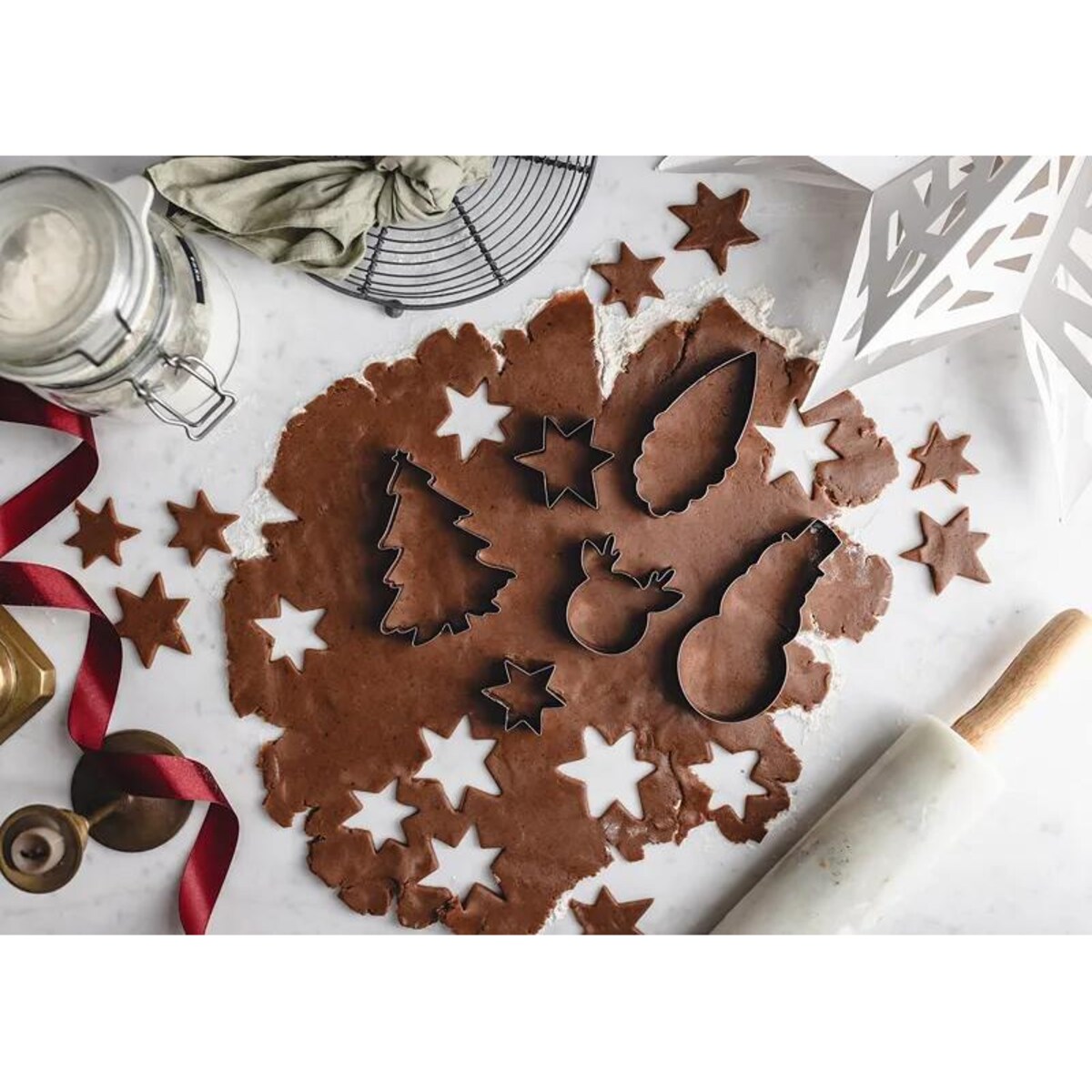 Wykrawacze do ciastek Merry Christmas, srebrny