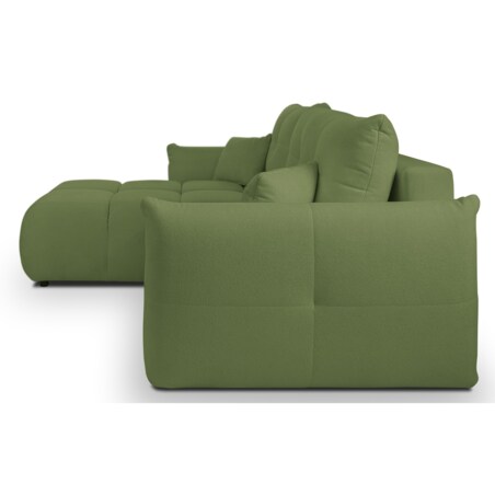 Narożnik z funkcją spania do salonu BOSE, lewostronny, zielony