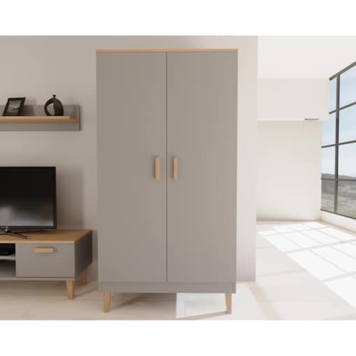 Szafa Denver szary chinchilla & hikora