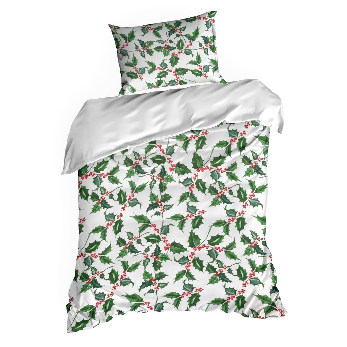 Komplet pościeli świątecznej, 160x200 cm, biały, 75 GSM