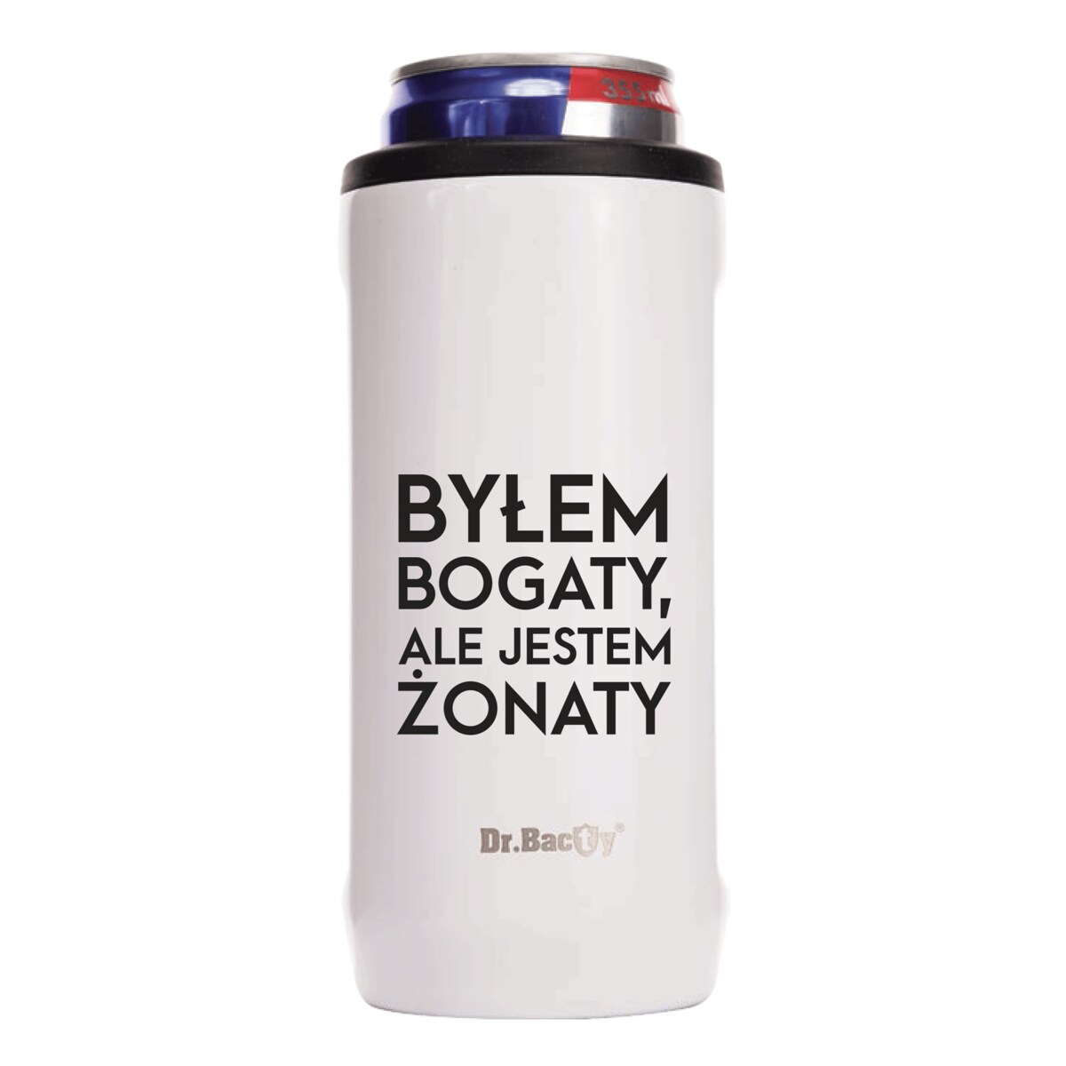 Cooler na puszkę Dr.Bacty Notus dla męża - biały