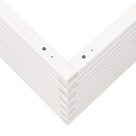 vidaXL Donica ogrodowa, biała, 80x80x45,5 cm, lite drewno sosnowe