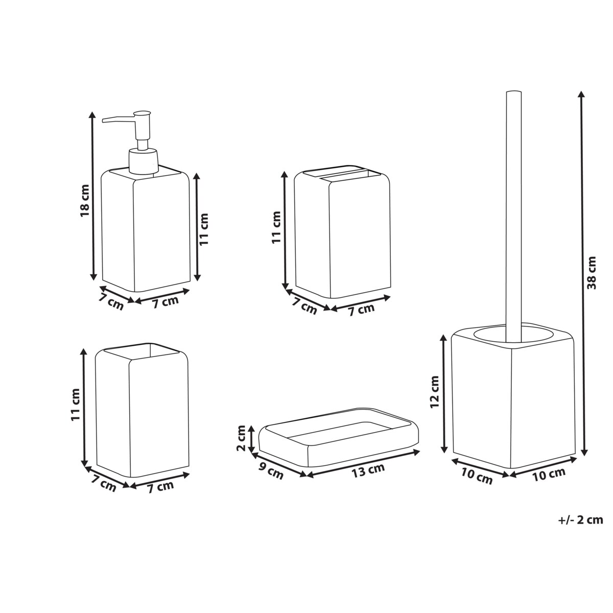 Zestaw akcesoriów łazienkowych 5 elementów VILCANOTA Beżowy marmur