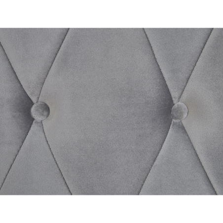 Łóżko wodne welurowe 180 x 200 cm szare CAVAILLON