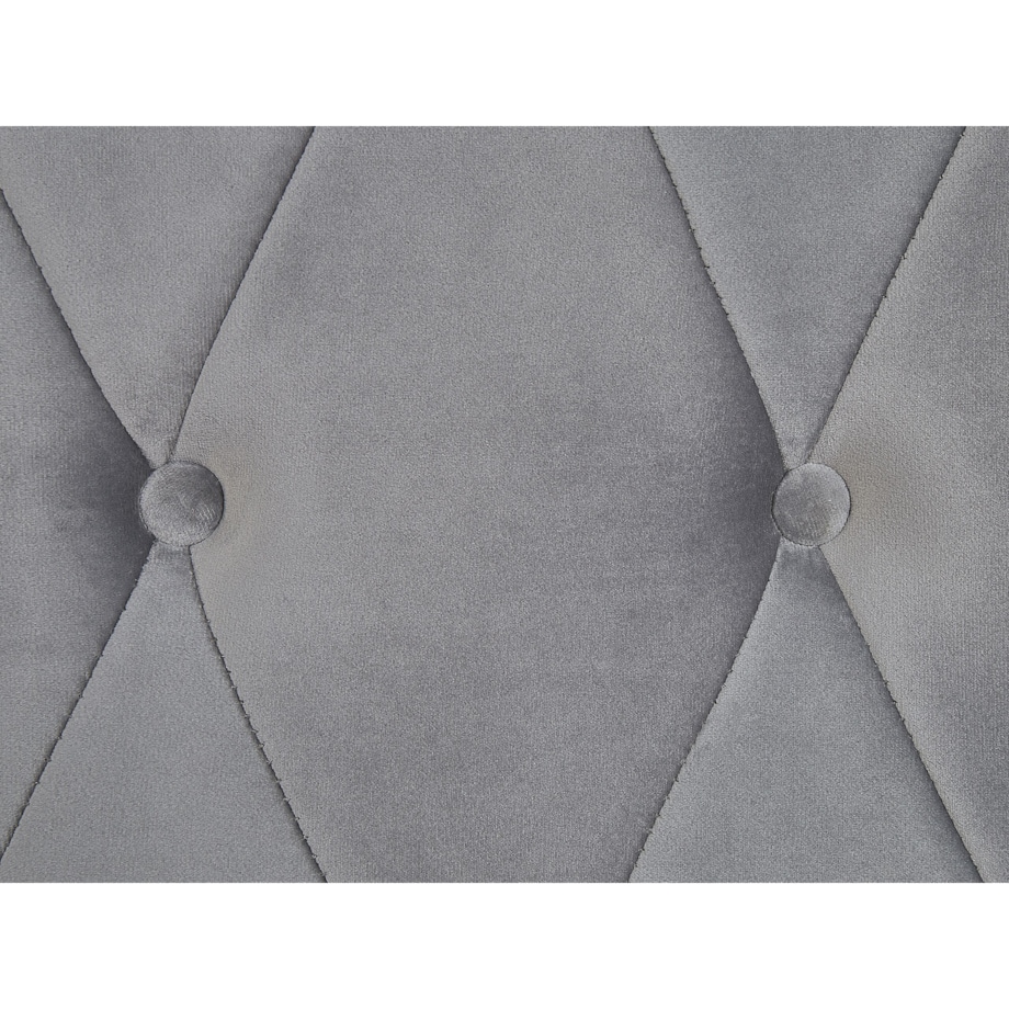 Łóżko wodne welurowe 180 x 200 cm szare CAVAILLON