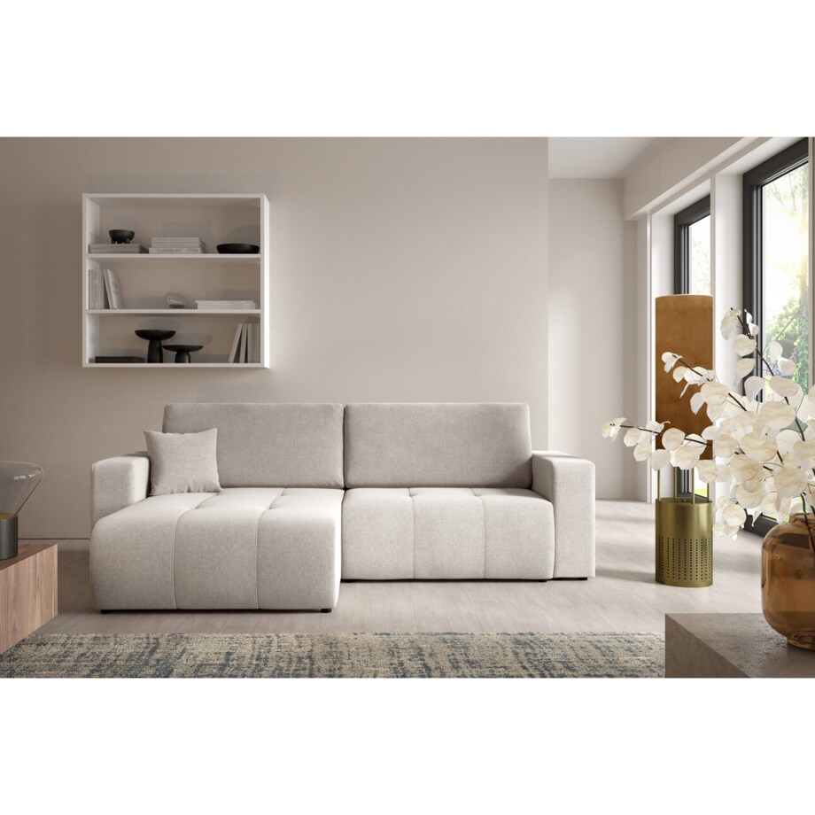 Narożnik MOLINIO L z funkcją spania z pojemnik na pościel Kolor: Wind 84