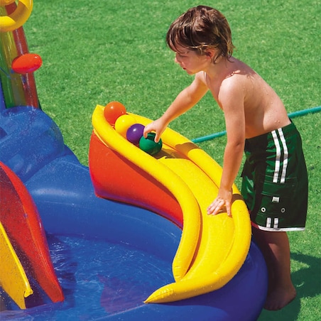 Intex Dmuchany basen Rainbow Ring Play Center, 297x193x135 cm, 57453NP