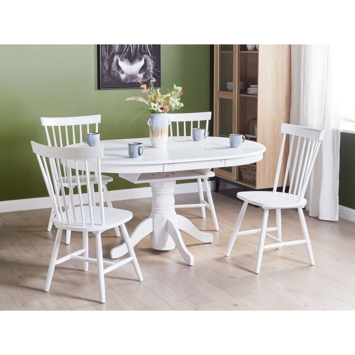 Stół do jadalni rozkładany 106/150 x 106 cm biały AKRON