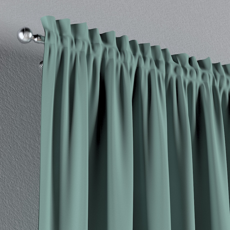 Zasłona na kanale z grzywką 1 szt. 130x245 miętowy