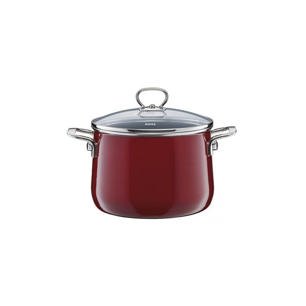 rosso Set Bordowy Zestaw 4 Garnków Z Pokrywkami I Patelni Emaliowanych