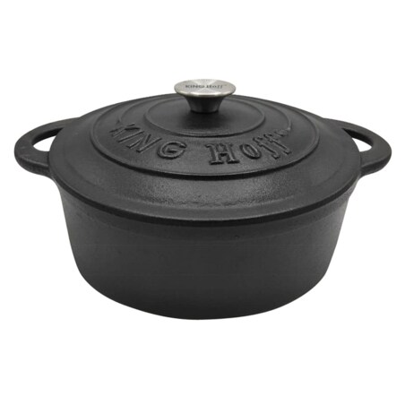Garnek żeliwny na indukcję czarny 22cm 2.4L KINGHOFF