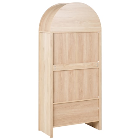 Witryna ze szklaną gablotą GLENWOOD 79 cm Jasnobrązowy