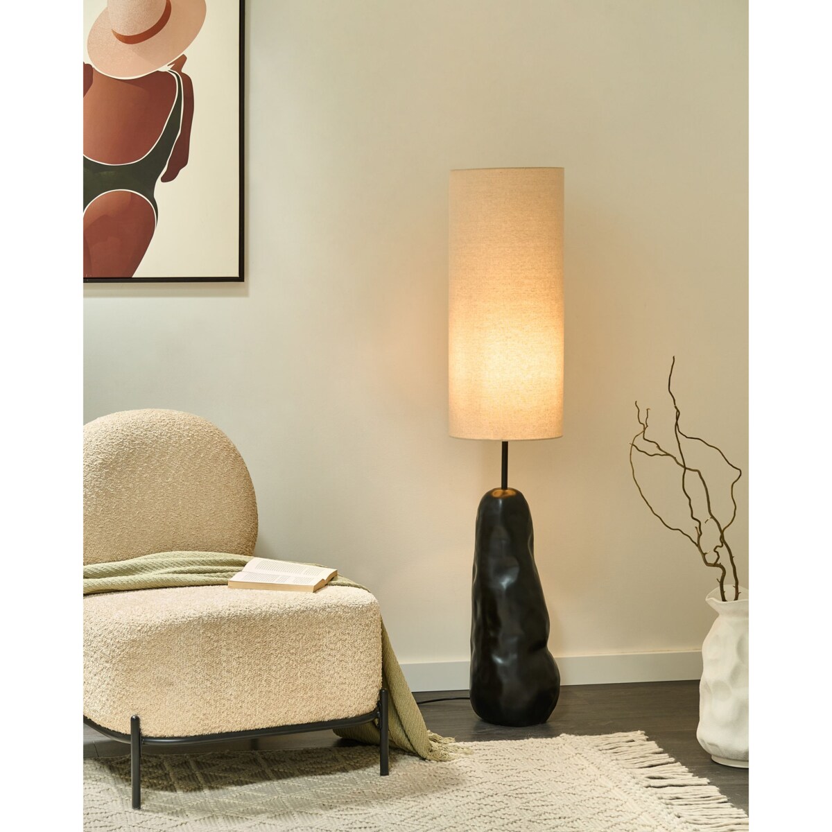 Lampa podłogowa SELB Ceramika Czarny