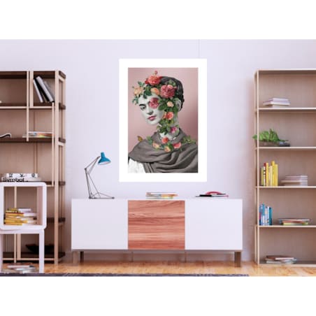 Poster Story, Plakat, Obraz - Frida Kahlo Otulona Różami, wymiary 50 x 70 cm