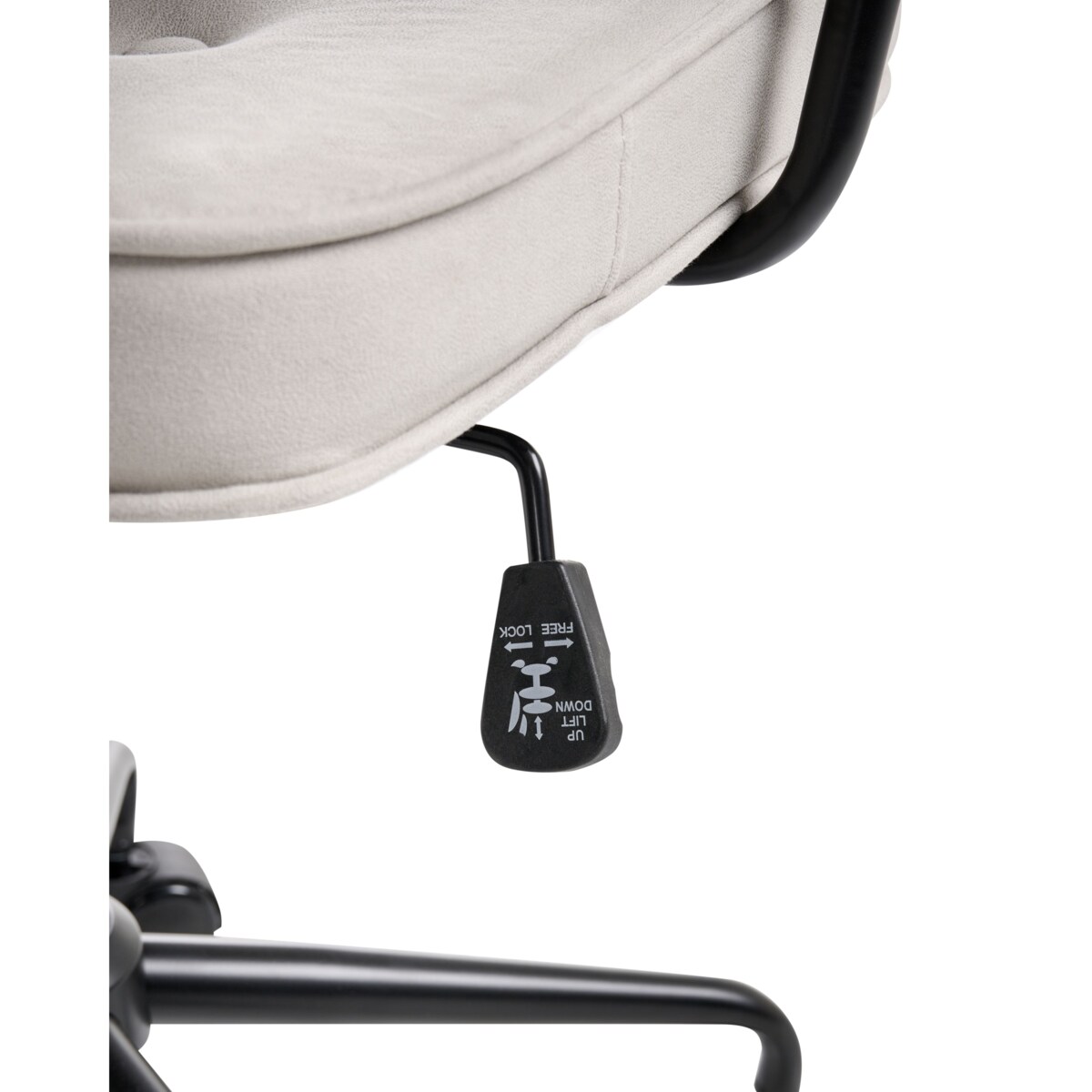 Krzesło obrotowe PAWNEE Welur Jasnobeżowy