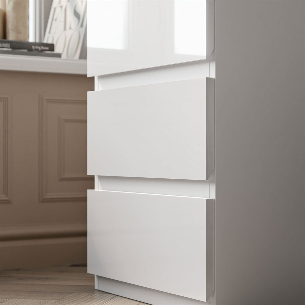 Toaletka AURORA II SILVER ELITE LED biały połysk