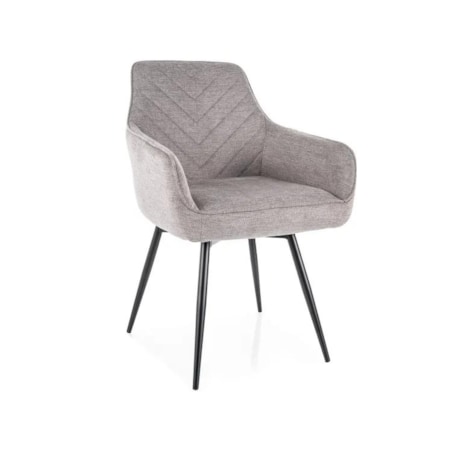 Krzesło tapicerowane SERVIO BREGO szare obracane