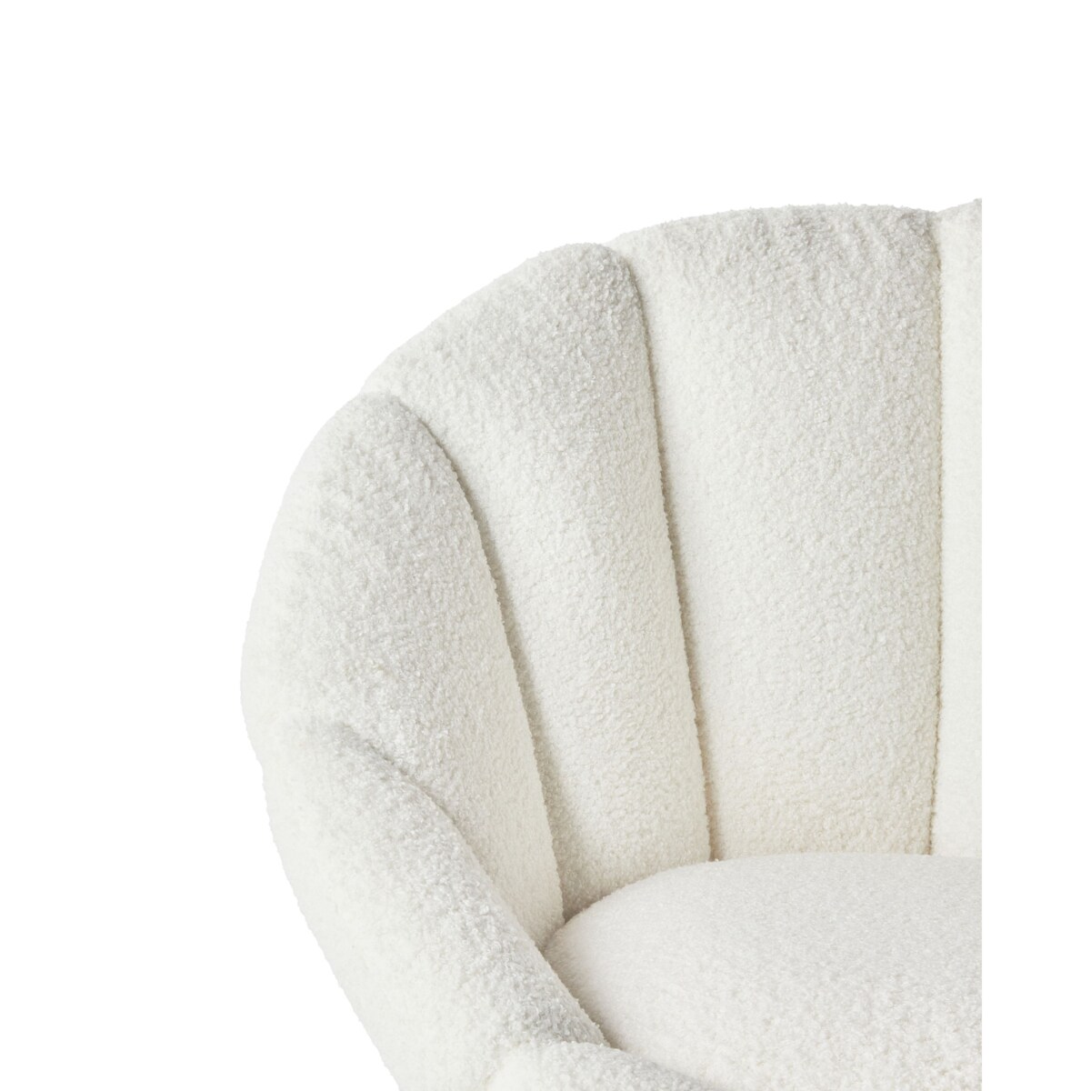 Krzesło biurowe Obrotowy ANNABELLE Boucle Biały