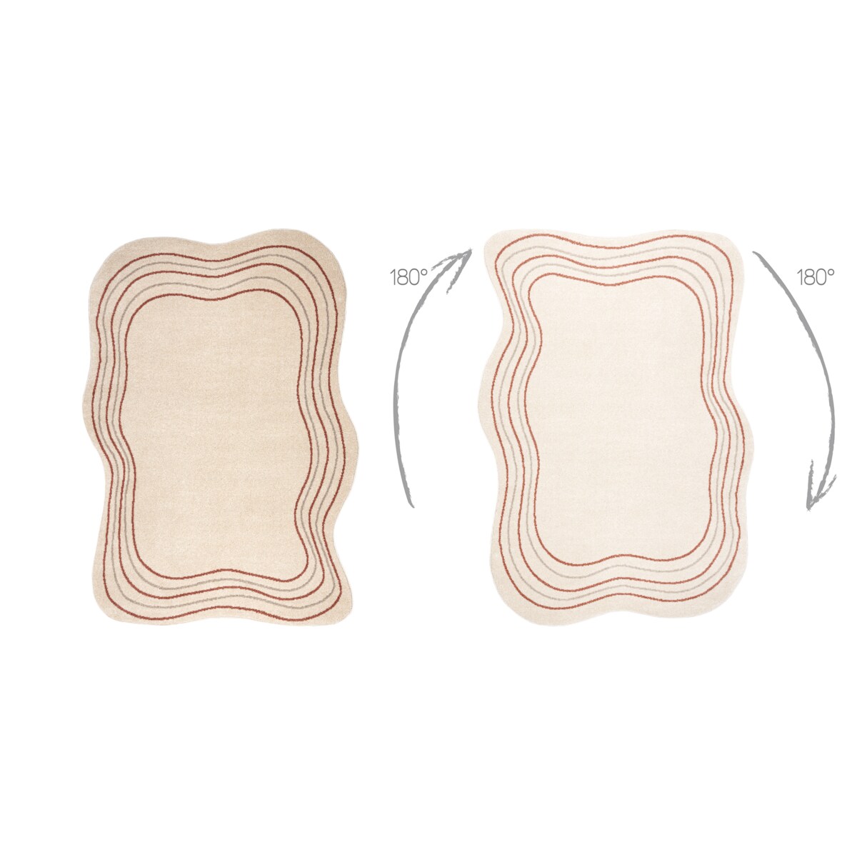 Dywan FUSION 5707 krem / terakota Shape - 160x220 cm