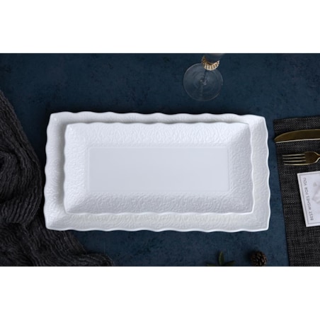 VILLA ITALIA Półmisek prostokątny porcelanowy 35 cm x 17 cm GLORIETTA Style