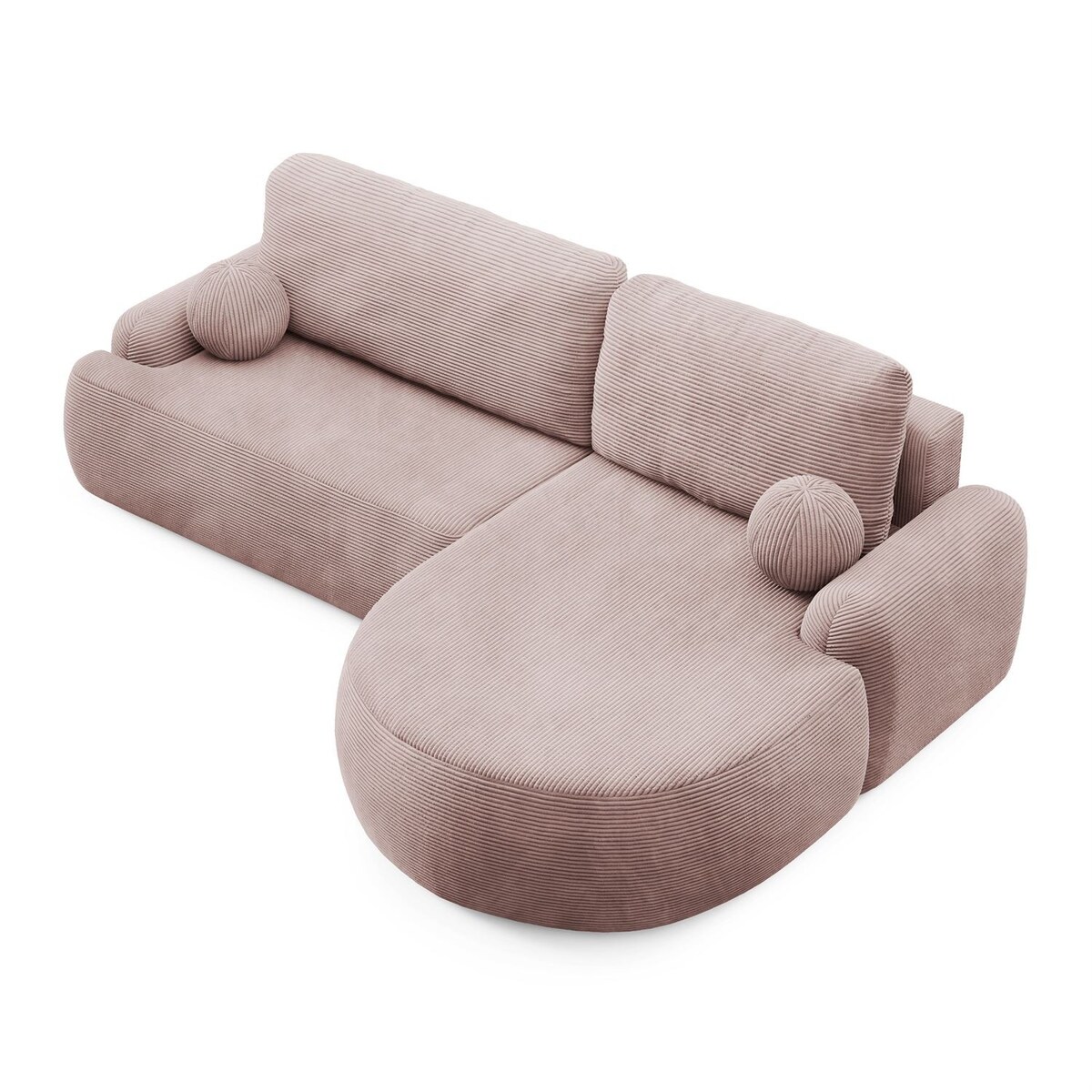 Zaokrąglony narożnik CLEO II z funkcją spania, wersja prawa, Poso 145