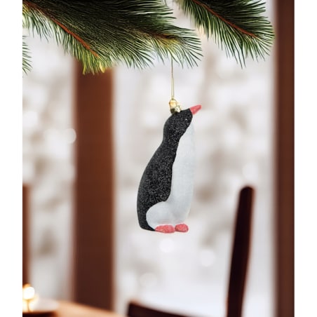 ZAWIESZKA PINGWIN CHOINKOWA ŚWIĄTECZNA nietłukąca się upominek prezent 12cm