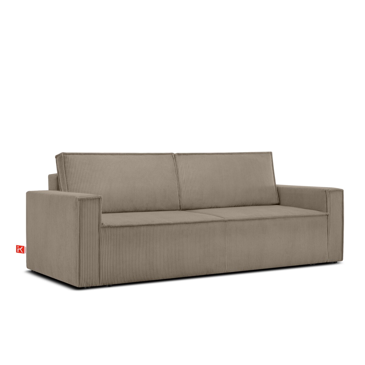 KONSIMO NAPI Sofa rozkładana 3-osobowa, beżowy sztruks