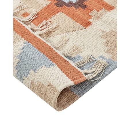 Dywan bawełniany kilim 80 x 300 cm wielokolorowy DILIJAN