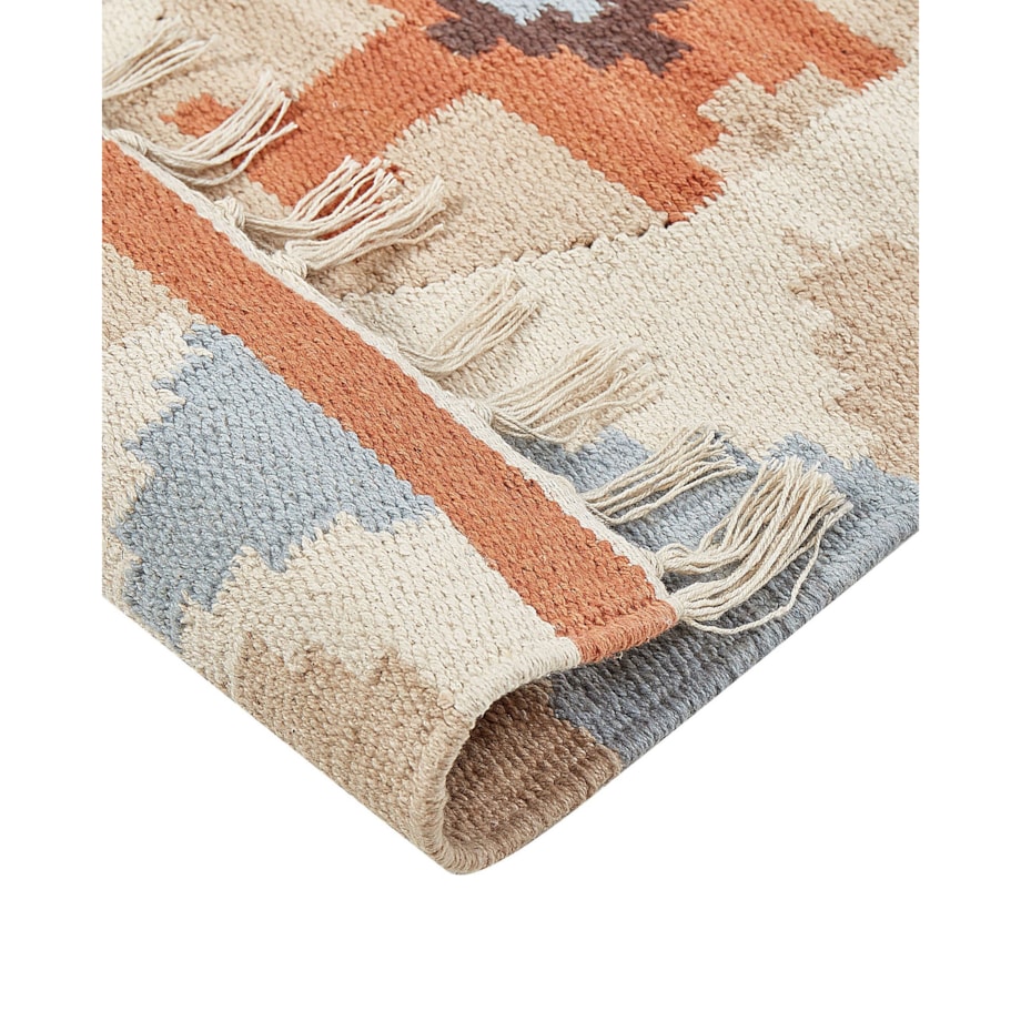 Dywan bawełniany kilim 80 x 300 cm wielokolorowy DILIJAN