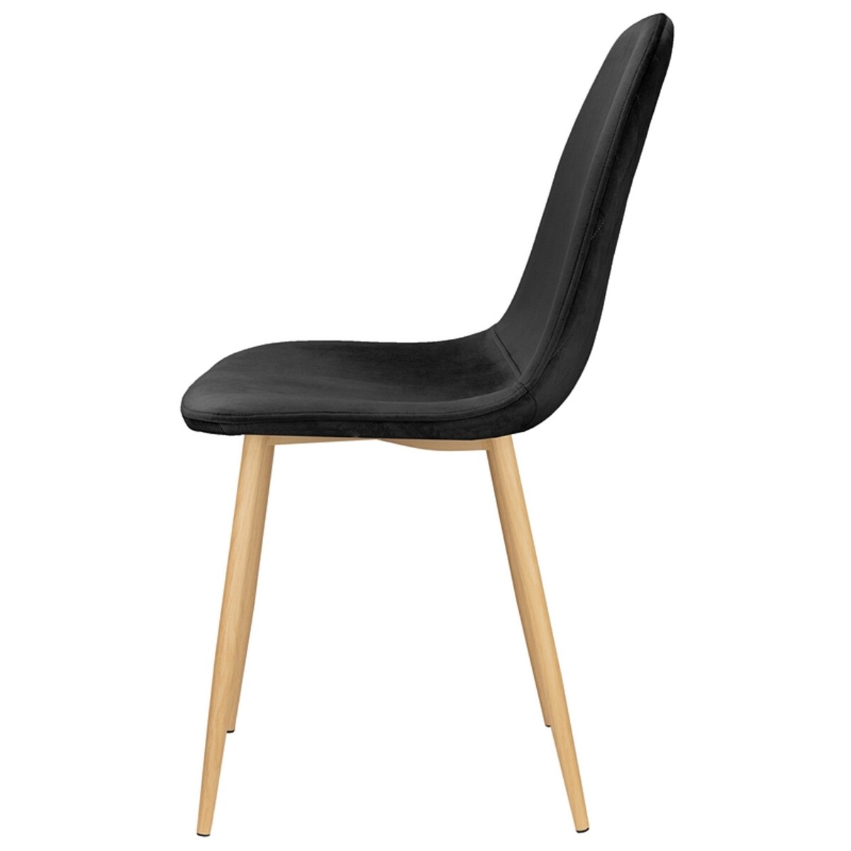Krzesło tapicerowane czarne welurowe bukowe nogi do salonu